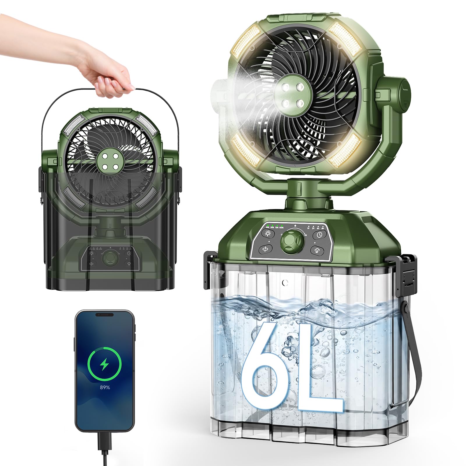 Amazon | 【Amazon.co.jp限定】ミストファン キャンプ扇風機